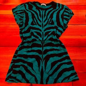 Vintage Y2K Zebra Print T-Shirt